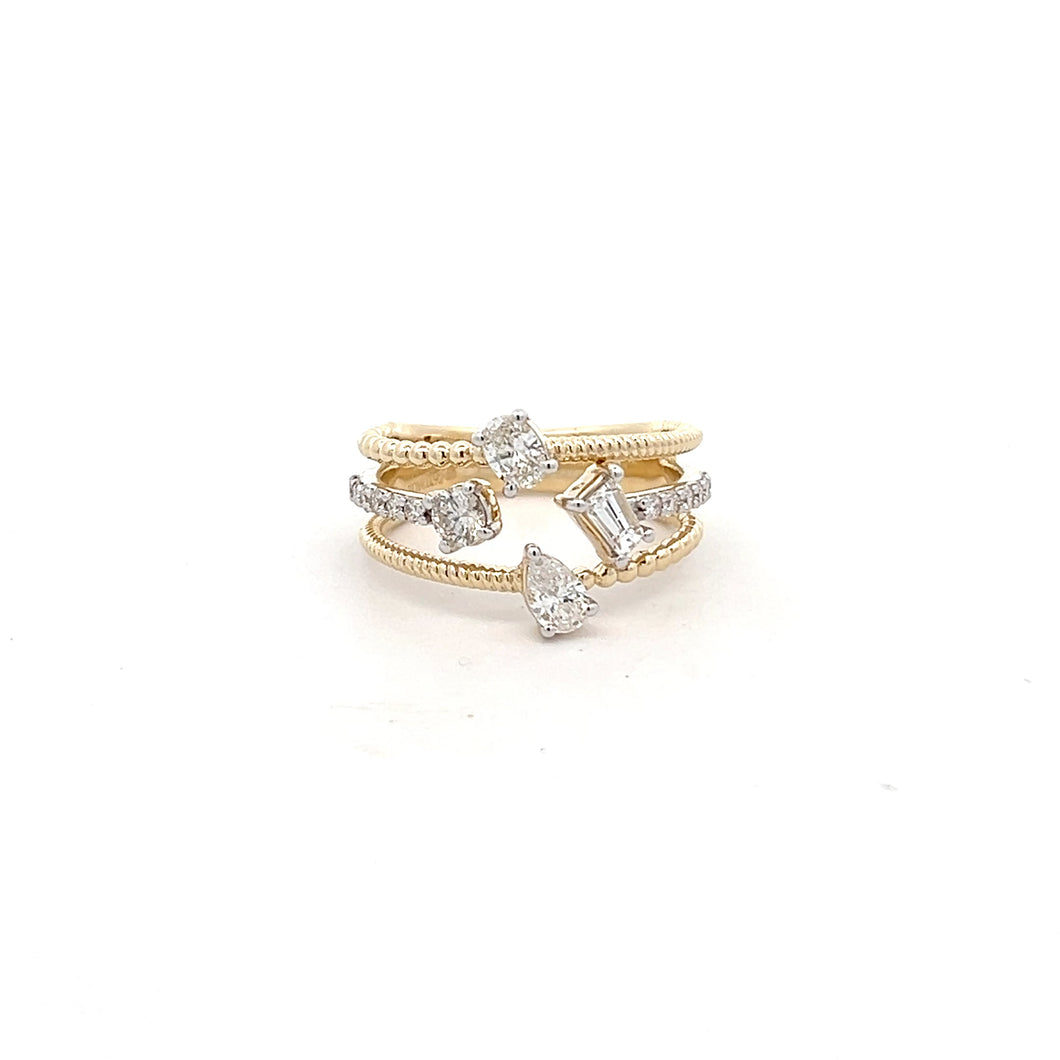 14k Yellow Gold Diamond Ring