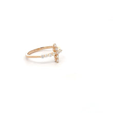 Load image into Gallery viewer, 14k Yellow Gold Diamond Cross Ring
