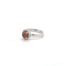 Load image into Gallery viewer, 14k White Gold Opal Ring with Diamonds
