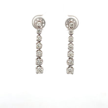 Load image into Gallery viewer, 14k White Gold Diamond Earrings
