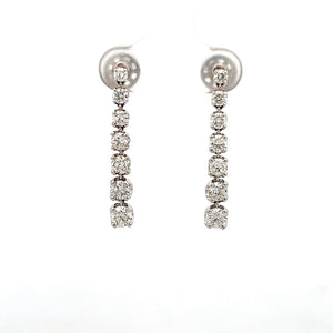 14k White Gold Diamond Earrings