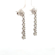 Load image into Gallery viewer, 14k White Gold Diamond Earrings
