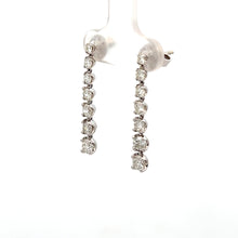 Load image into Gallery viewer, 14k White Gold Diamond Earrings
