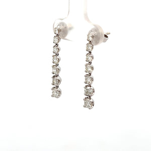 14k White Gold Diamond Earrings