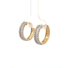 Load image into Gallery viewer, 14k Yellow Gold Diamond Earrings
