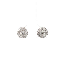 Load image into Gallery viewer, 14k White Gold Diamond Earrings
