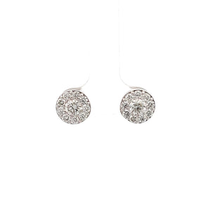 14k White Gold Diamond Earrings