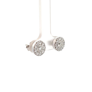 14k White Gold Diamond Earrings