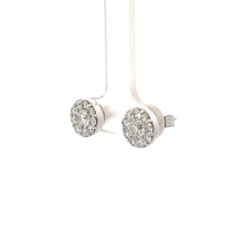 Load image into Gallery viewer, 14k White Gold Diamond Earrings
