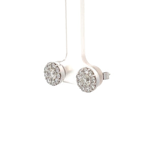 14k White Gold Diamond Earrings