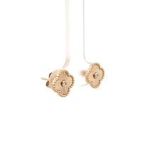 Load image into Gallery viewer, 14k Yellow Gold Diamond Earrings
