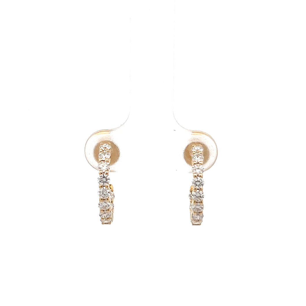 14k Yellow Gold Diamond Earrings