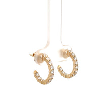Load image into Gallery viewer, 14k Yellow Gold Diamond Earrings
