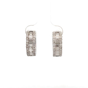 14k White Gold Diamond Earrings