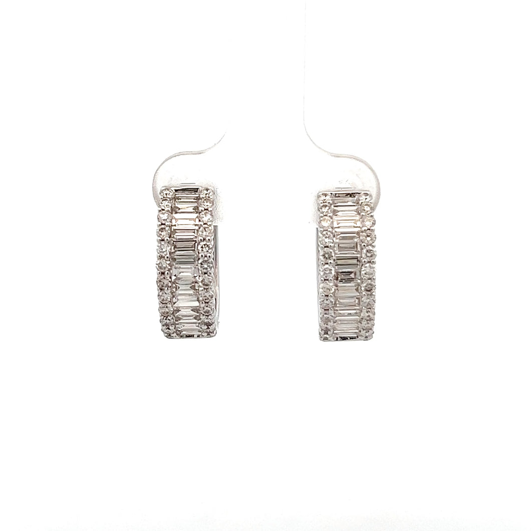 14k White Gold Diamond Earrings