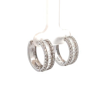 Load image into Gallery viewer, 14k White Gold Diamond Earrings

