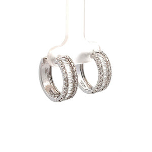 14k White Gold Diamond Earrings