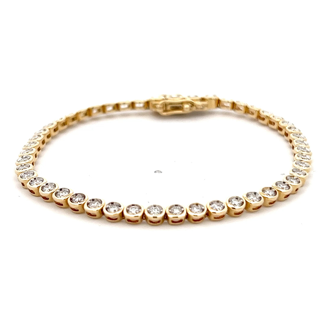 14k Yellow Gold Diamond Bracelet