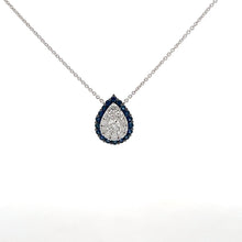 Load image into Gallery viewer, 14k White Gold Sapphire and Diamond Necklace
