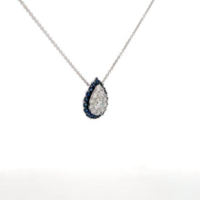 Load image into Gallery viewer, 14k White Gold Sapphire and Diamond Necklace
