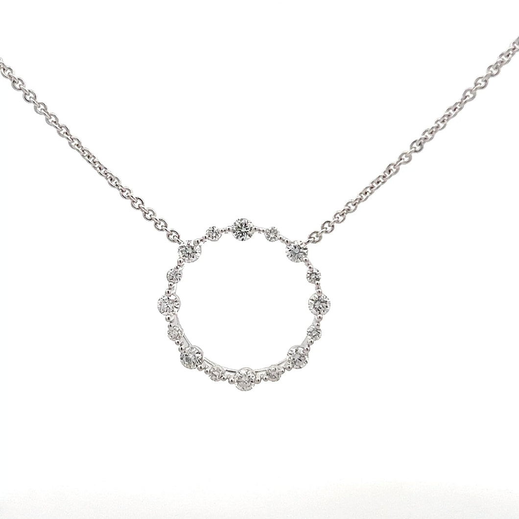 14k White Gold Diamond Necklace