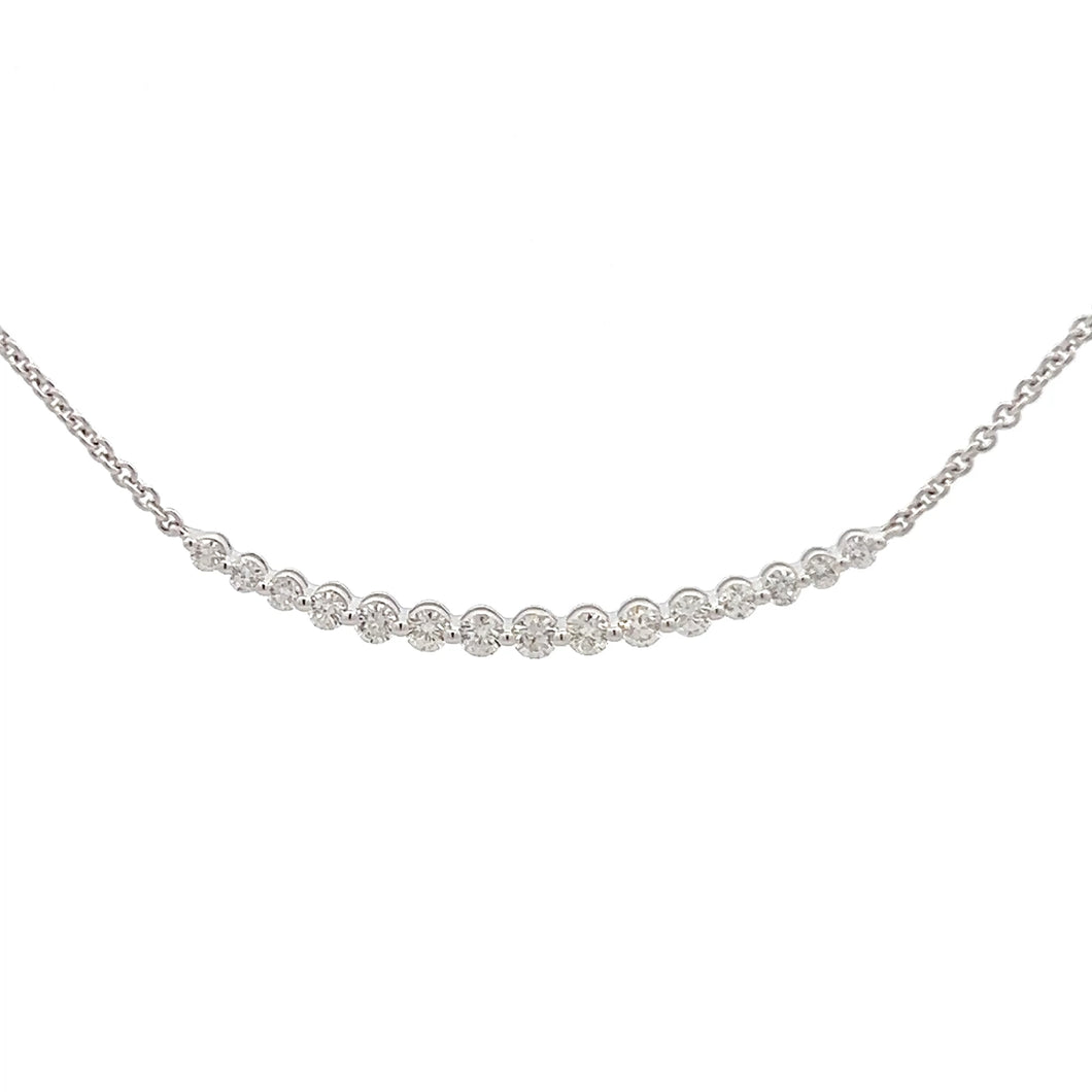 14k White Gold Diamond Necklace