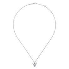 Load image into Gallery viewer, Sterling Silver Blue Topaz Angel Necklace
