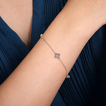 Load image into Gallery viewer, Sterling Silver White Sapphire Bracelet
