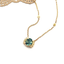 Load image into Gallery viewer, 18k Yellow Gold Bicolor Sapphire and Yellow Diamond Necklace
