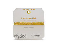 Load image into Gallery viewer, Skylar Paige - I AM BEAUTIFUL - Sentimental Stackers Beaded Bracelets - Prizeworthy Peach
