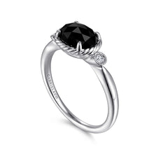 Load image into Gallery viewer, Sterling Silver Onyx Ring

