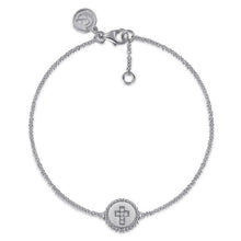 Load image into Gallery viewer, Sterling Silver Diamond Cross Bracelet
