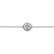Load image into Gallery viewer, Sterling Silver Diamond Cross Bracelet
