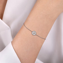 Load image into Gallery viewer, Sterling Silver Diamond Cross Bracelet
