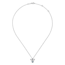 Load image into Gallery viewer, Sterling Silver Blue Topaz Angel Necklace
