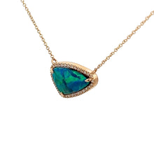 Load image into Gallery viewer, 14k Yellow Gold Opal Necklace with Diamond
