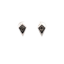 Load image into Gallery viewer, 14k White Gold Rough Diamond Studs

