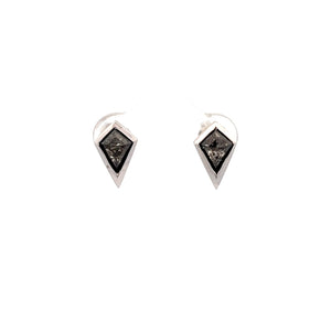 14k White Gold Rough Diamond Studs