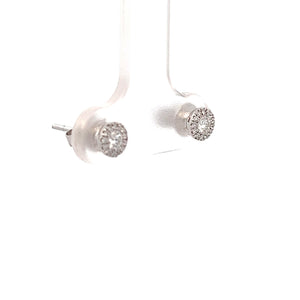 14k White Gold Diamond Studs