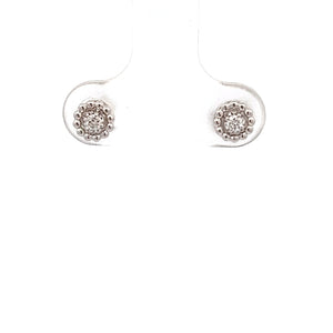 14k White Gold Diamond Studs