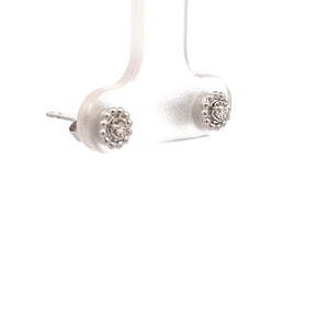 14k White Gold Diamond Studs