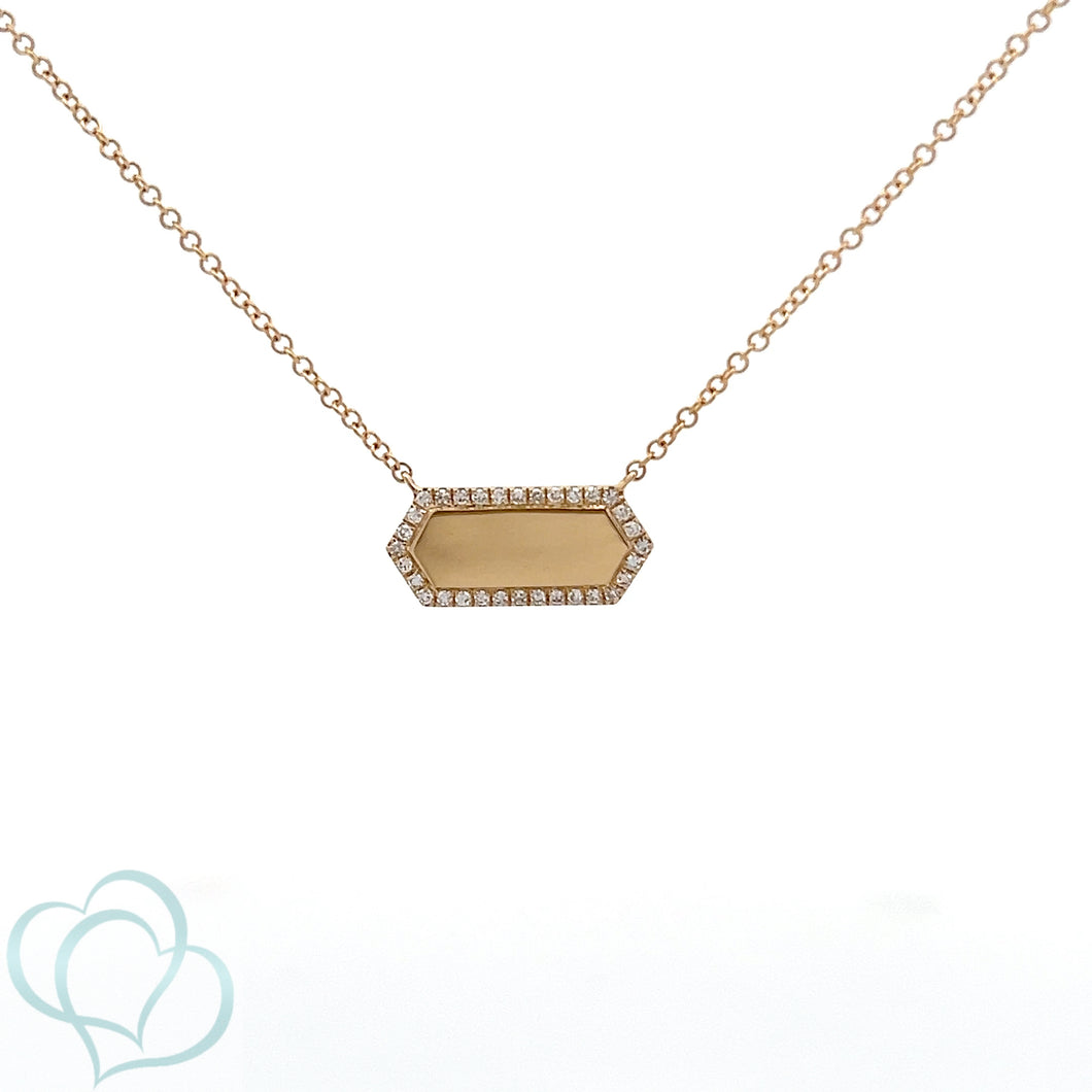14k Yellow Gold Diamond Necklace