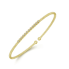 Load image into Gallery viewer, 14k Yellow Gold Diamond Cuff Bracelet
