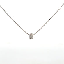 Load image into Gallery viewer, 14k White Gold Diamond Rondelle Bead
