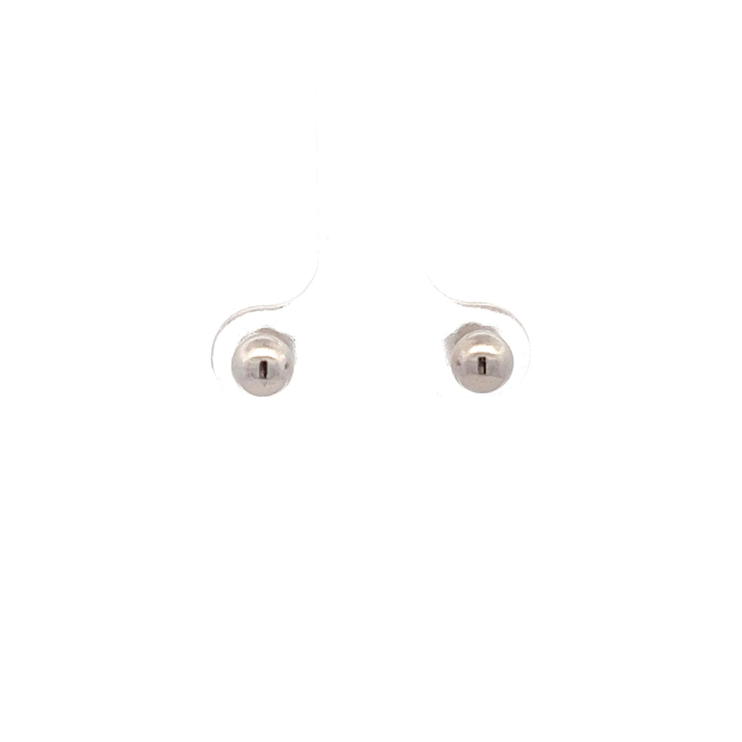 14k White Gold Stud Earrings