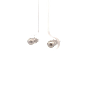 14k White Gold Stud Earrings