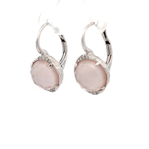 Sterling Silver Pink Mother of Pearl Earrings