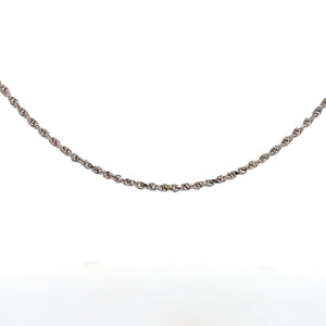 14k White Gold Rope Chain