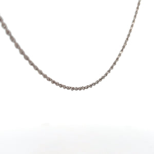 14k White Gold Rope Chain