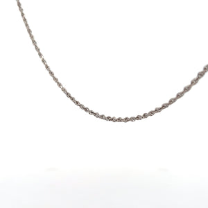 14k White Gold Rope Chain